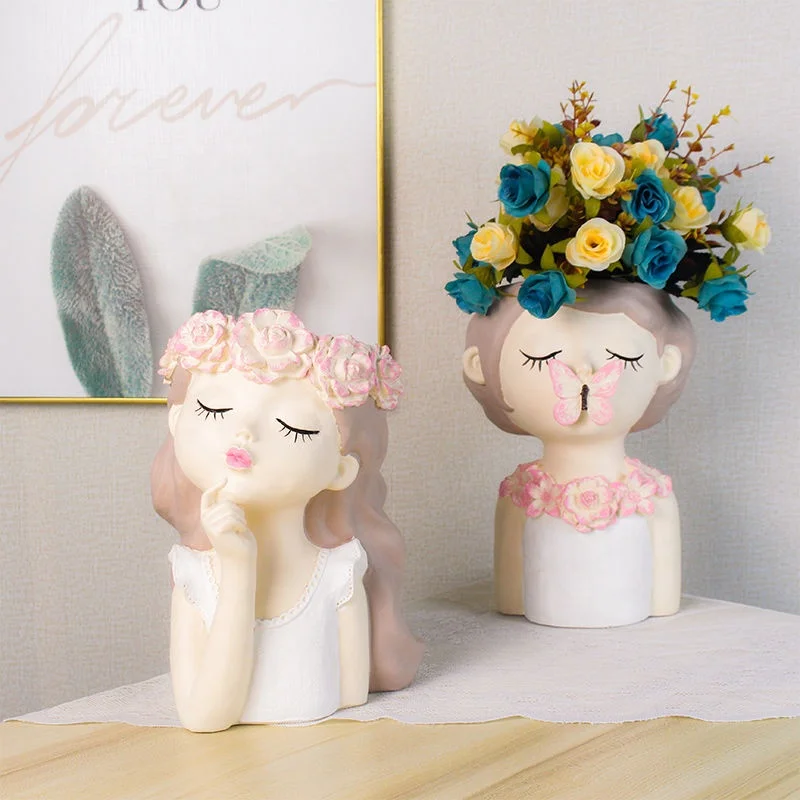 Artistry Nordic Wind Lovely Fairy Flowerpot & Creative Planters home and Garden decoration resin pot bonsai