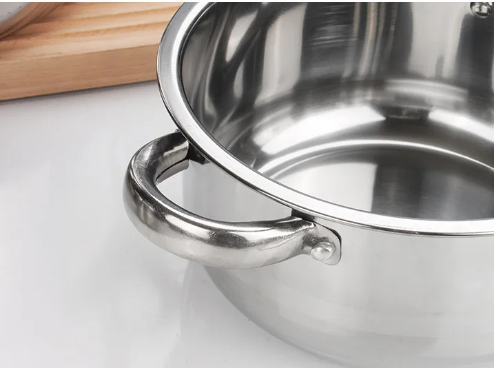 Hot Selling Stainless Steel Cookware Set Household soup stock pot Non-stick Cookware Kitchen with Stainless Steel Lid