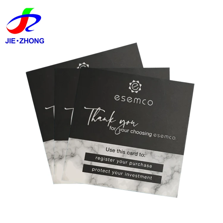 Professional Custom Laminated Matte Scratch Off Thank You Card With QR Code