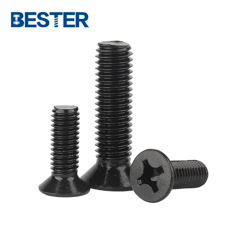 DIN7500 steel black zinc nickel Cross Recessed torx six lobe flat countersunk head tooth lock Triangle thread rolling screw