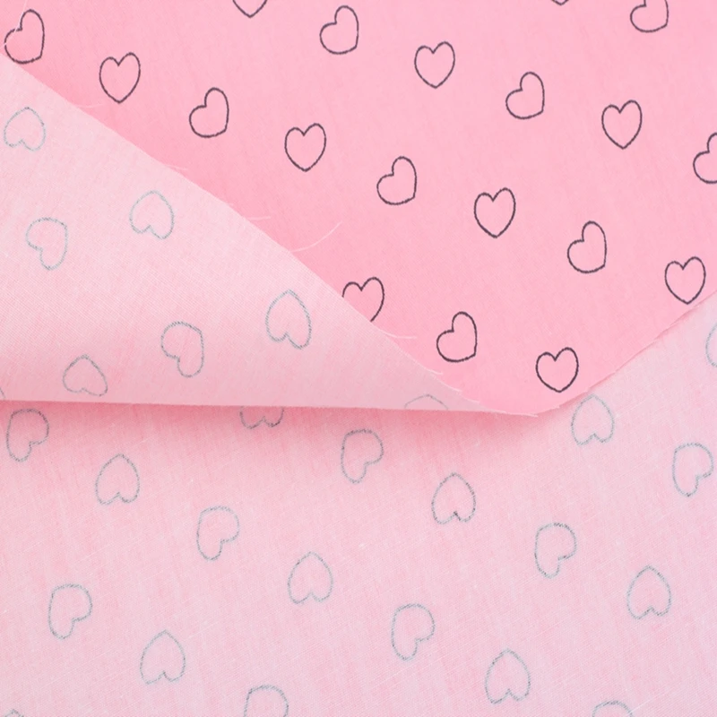 Hot Sale Pink Printed Cotton Fabric High Quality Quilting Home Textiles For Sewing Handicrafts