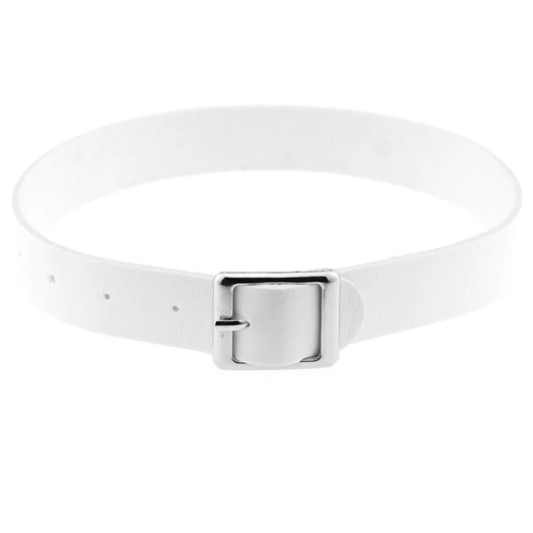 Punk Style Gothic Choker Chain Spike Metal Buckle Collar Necklace PU Leather Harajuku Grunge Funky Torques Anime Necklace