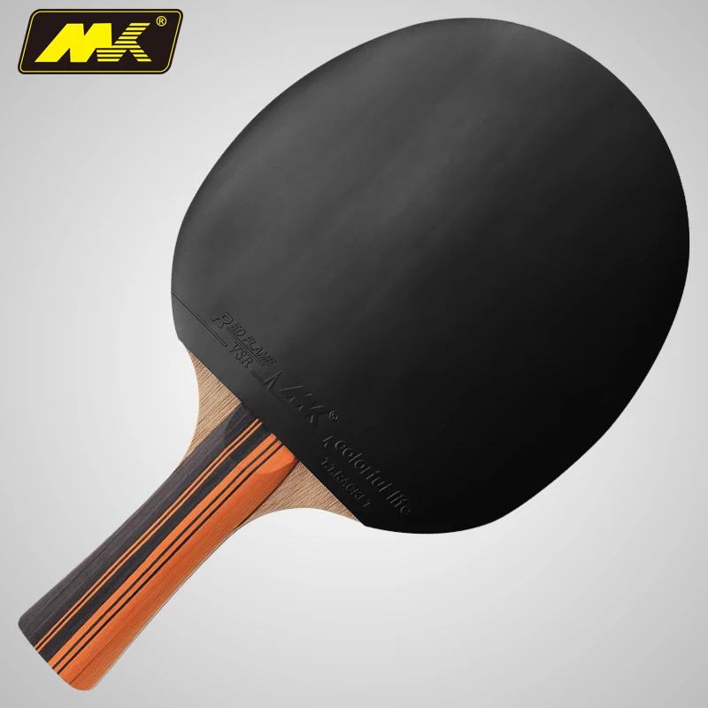 Small MOQ Customized International Standard 7 Layers Wood Carbon Training Ping Pong Paddle Table Tennis Racket with 2mm Sponge