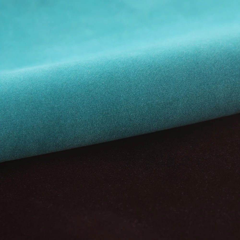 High Quality Wholesale 100% Polyester Deerskin Velvet Fabric Rayon Double Sided Flocking Velvet For Clothing  Shoes Bag