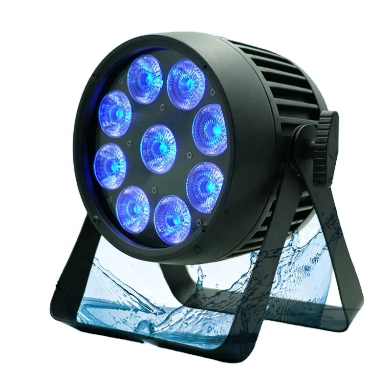 WiFi IR control IP65 9x18W RGBWA+UV 6in1 DMX Led Battery Stage Par Light wireless battery light dmx