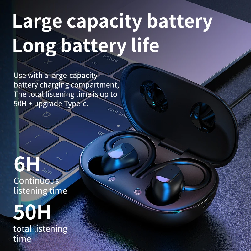 2022 True Wireless Stereo X10 TWS ear hook headphone running sports earbuds with earhooks