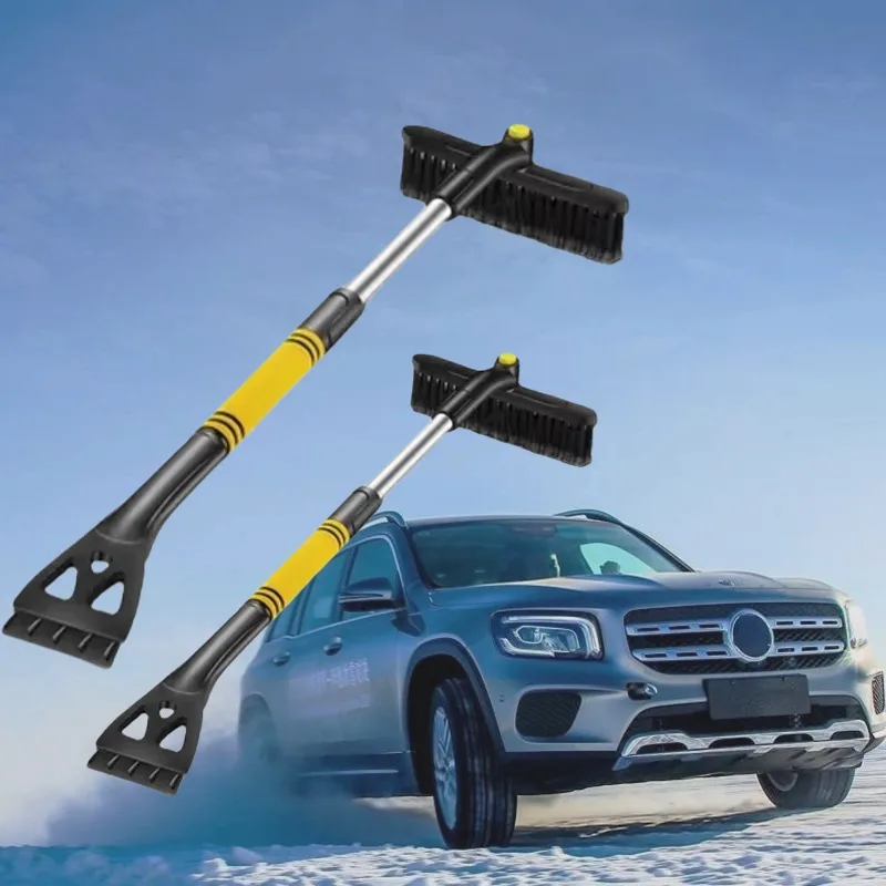 Multi-functional Auto Snow Scraper for Vehicles - 2-in-1 Snow Shovel and Ice Scraper