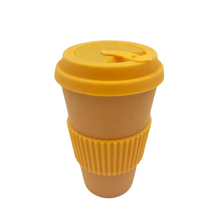 New Design Reusable Biodegradable Custom Printed Bamboo Fiber Decal Printing Insulated Coffee Mug