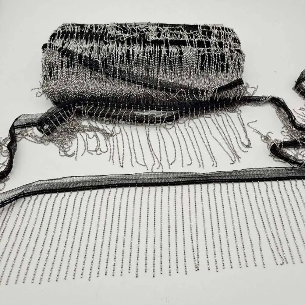 wholesale beads on mesh garment accessories beaded trim beaded tape fringe trim for clothes