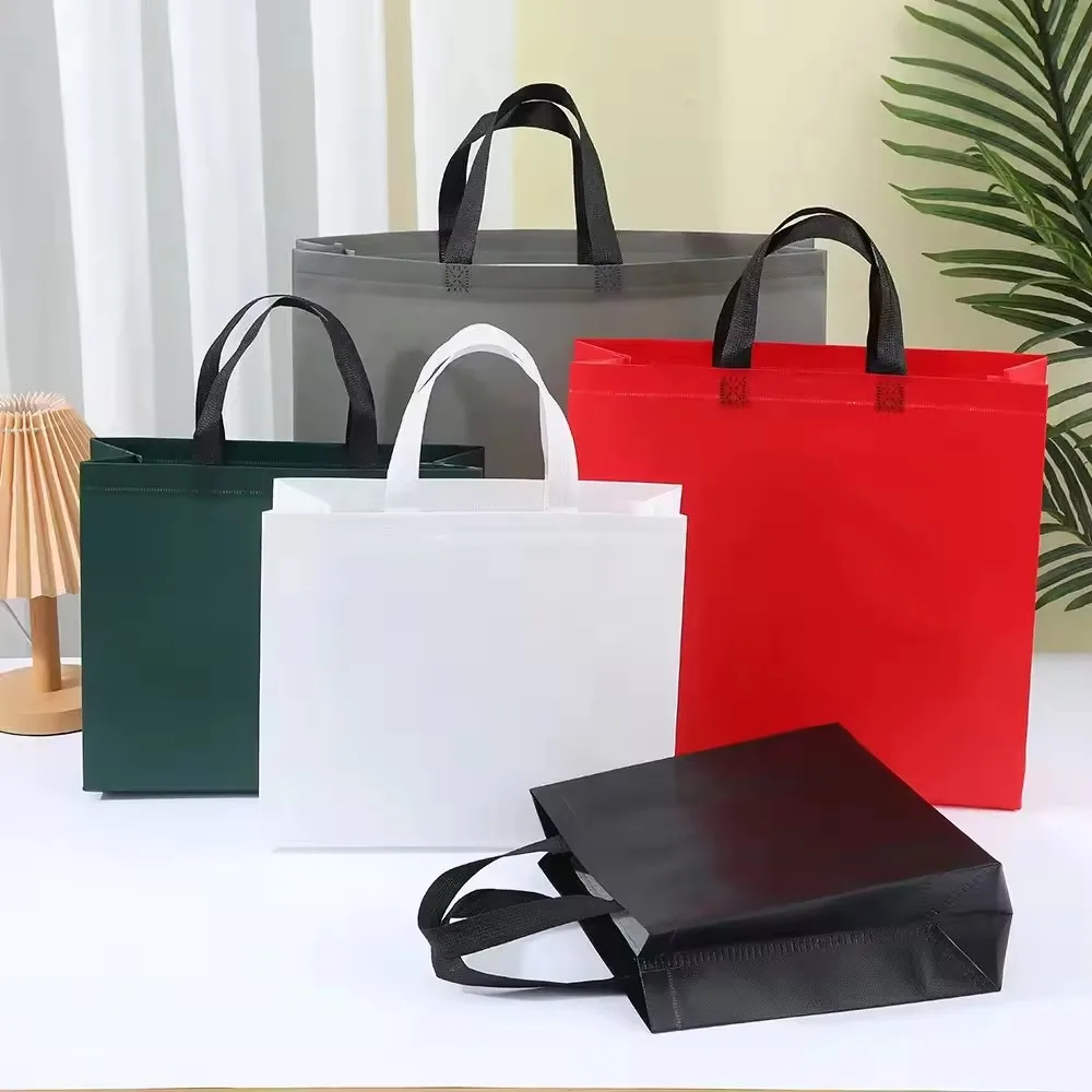 Factory Custom logo Eco Friendly High Quality Reusable Supermarket Shopping bag Non Woven t shirt bag