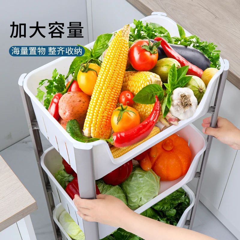 Plastic storage household shelf high quality plastic storage rack