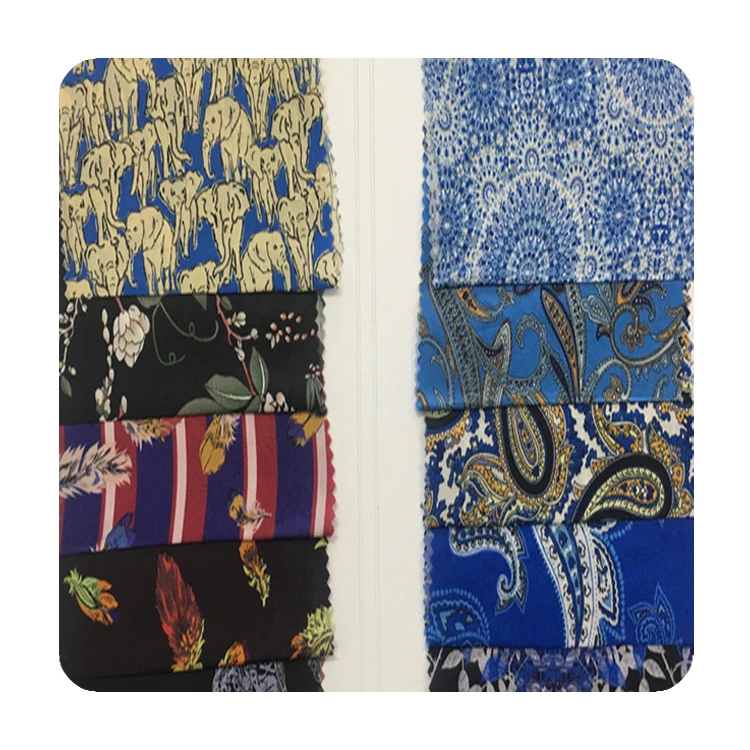 GRS Digital Printed 100% Cupro Bemberg Lining Fabric For Suit