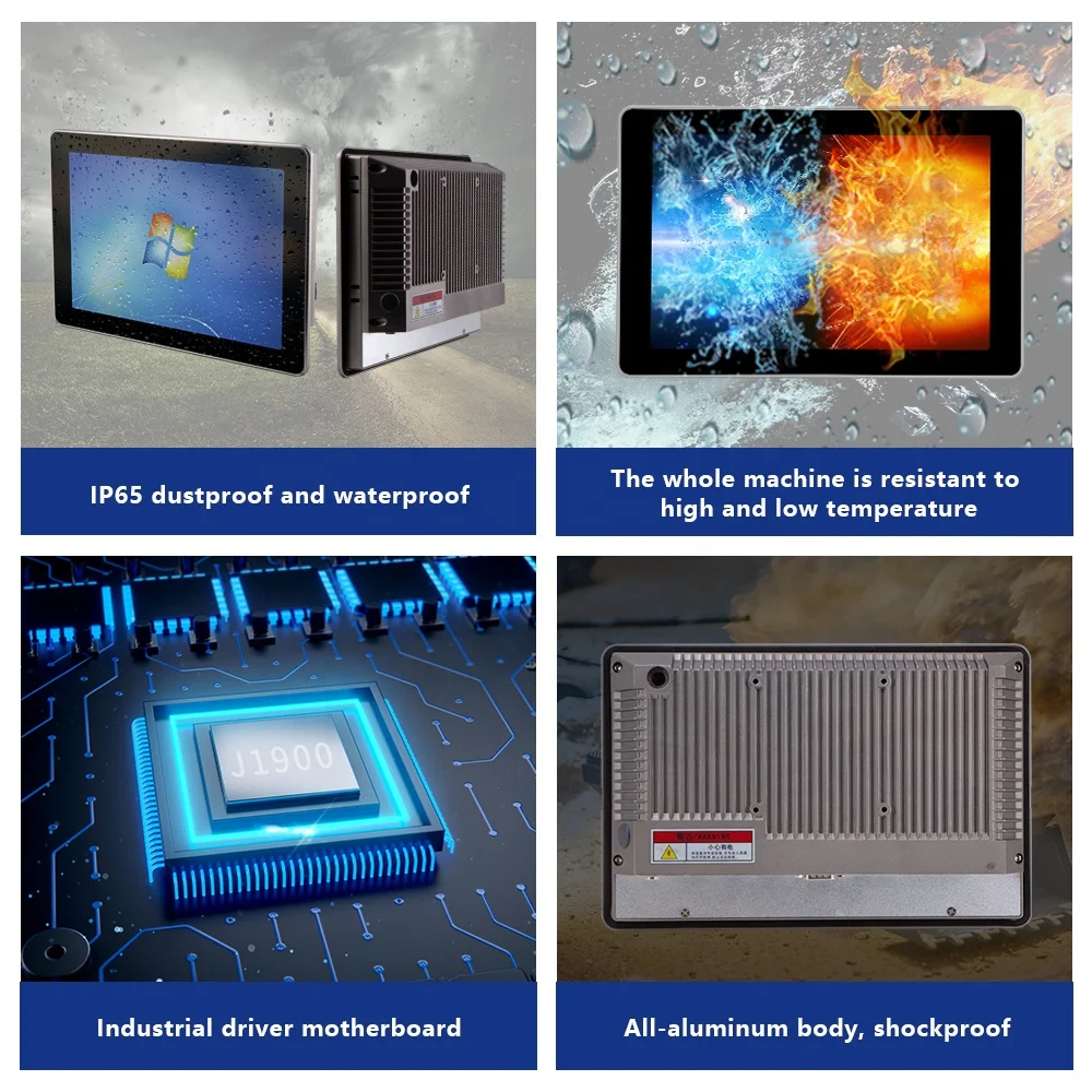 Ipctech 10 1 дюйма все в одном встроенная промышленная панель передняя IP65 емкостный сенсорный