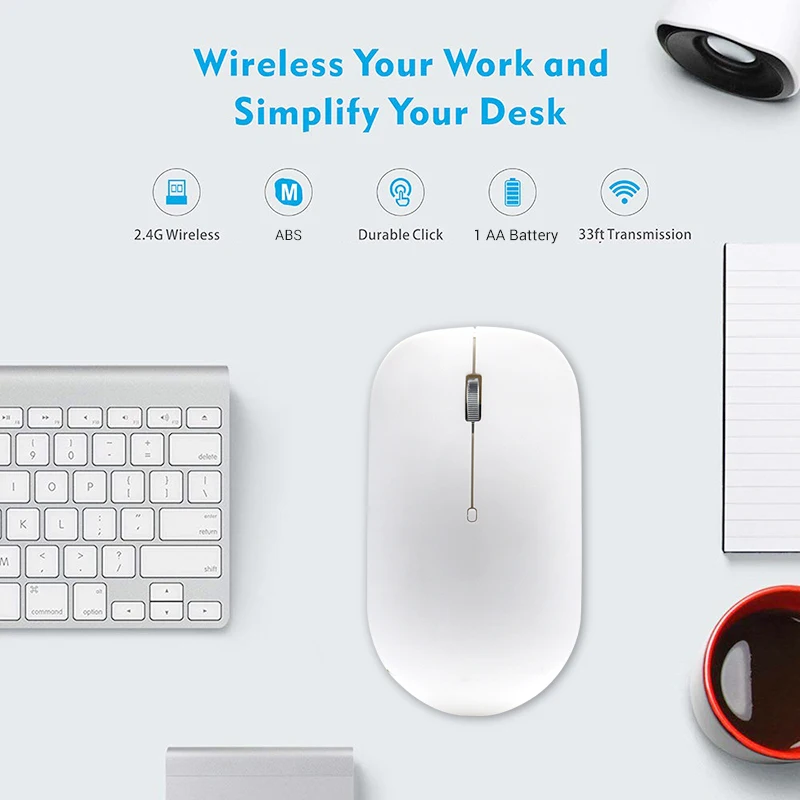 2.4G Battery Charging Mouse Computer Optical Laptop USB Office Commercial Wireless Mouse