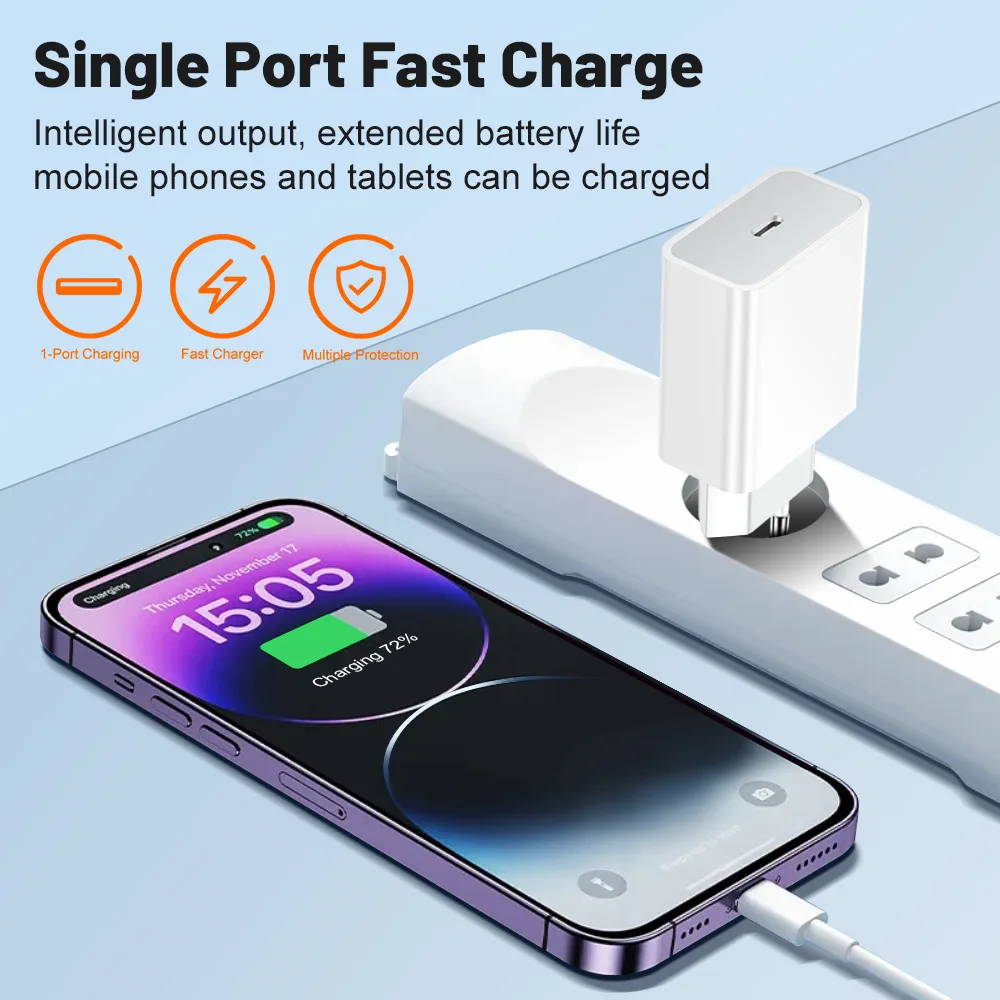 PD 20W EU US  USB C Charger Quick Charge Type C Fast Charging Portable Phone Charger for IOS Power adapter