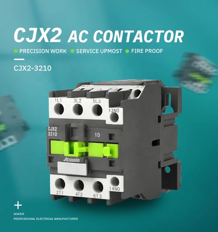 CJX2-3210 32A ac3 ac4 contactor ac magnetic contactor 3 pole 3 phase 24v 36v 110v 220v 380v 440v coil IEC gb14048.4 AOASIS