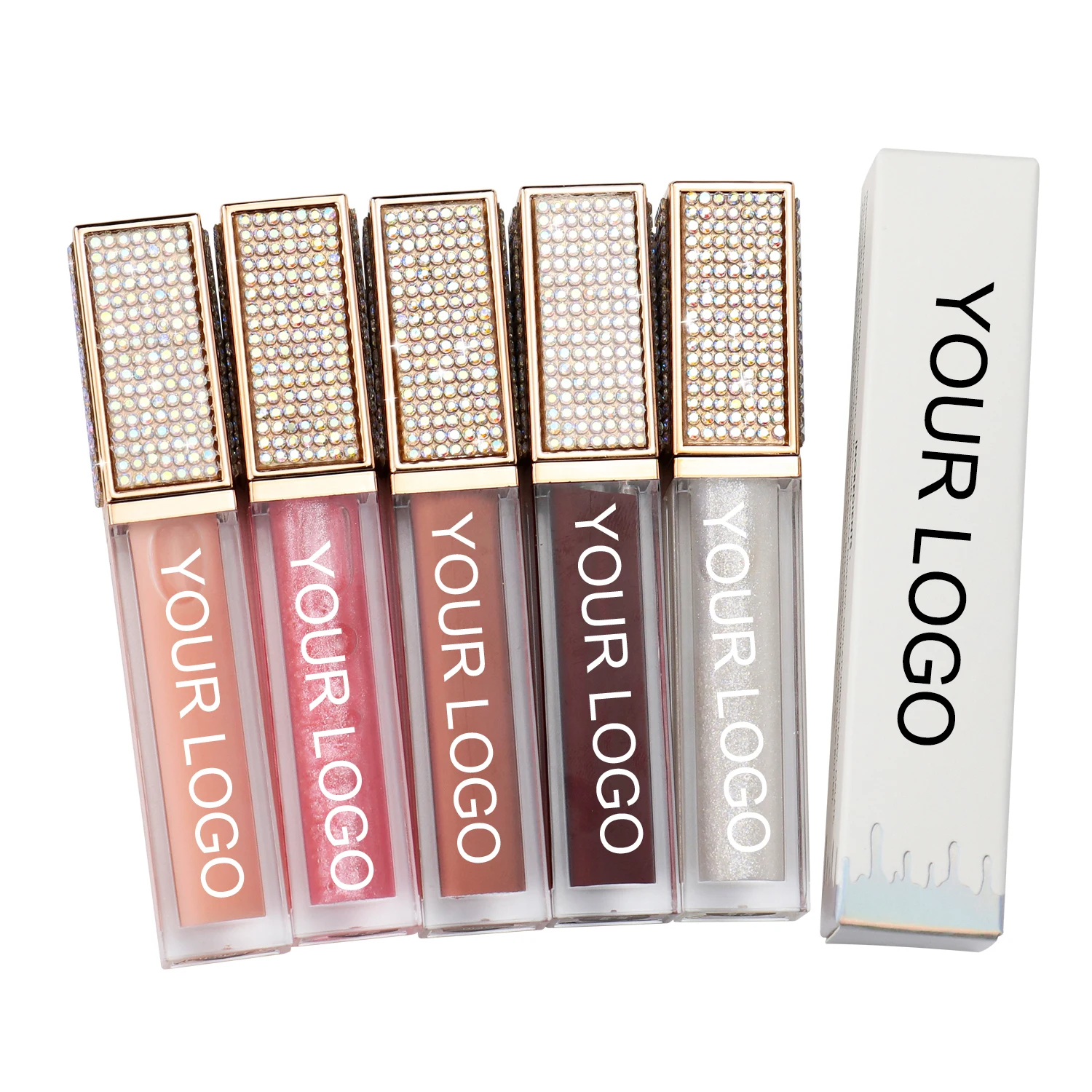 LOW MOQ Customized Logo Lipgloss Tubes Shimmer Glitter Pigmented Non Sticky Cruelty Free Lipgloss Private Label