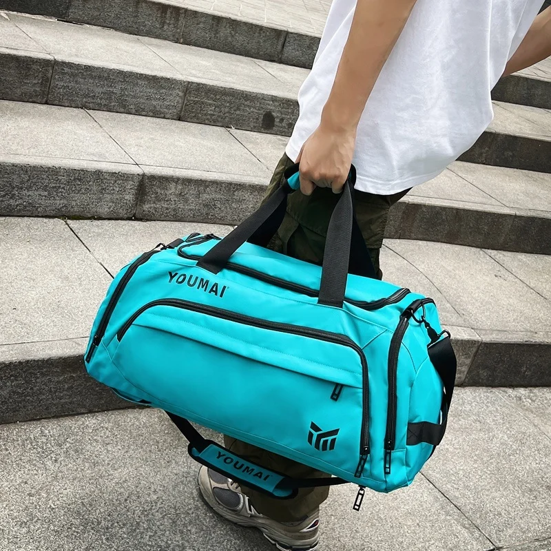 Wholesale Custom Logo GYM Dry and Wet Separation Travel Duffel Sports Bags with Shoe Compartment for Women and Men