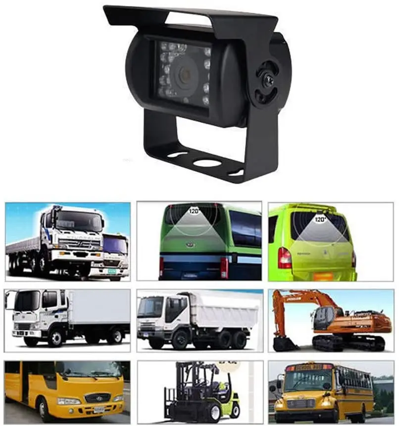 7INCH LCD Reversing Monitor Backup Camera Monitor Kit Split Screen with 4pcs HD Night Vision Wide Angle Backup Camera for truck