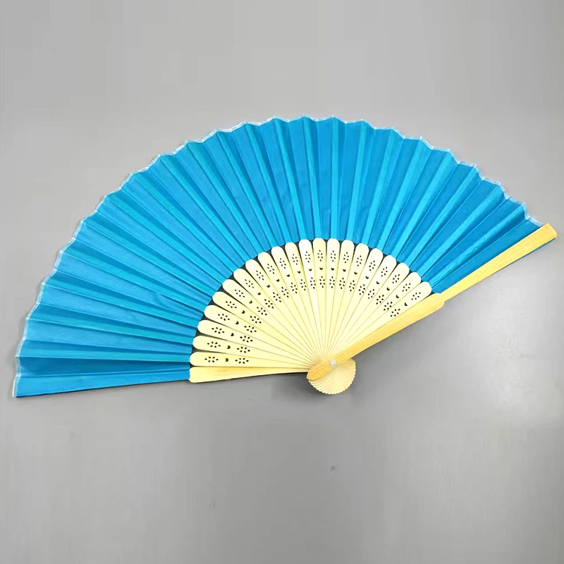 Factory Price Folk Art Silk Hand Fans Bamboo and Paper Wedding Favors Carved Music Style Business Gifts