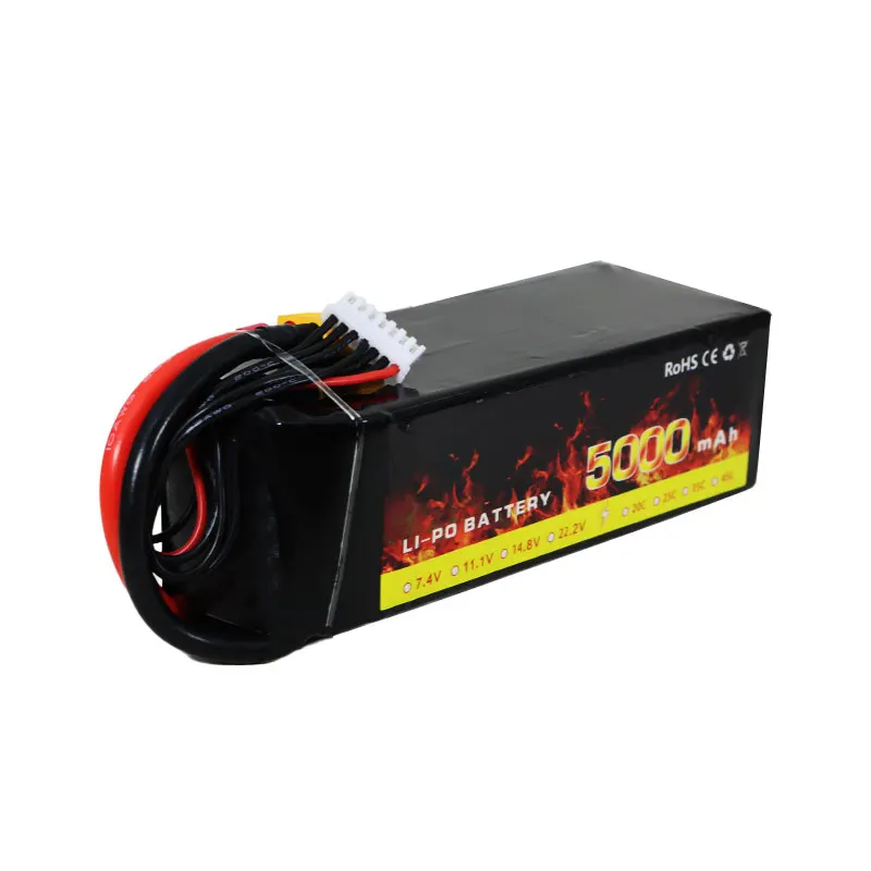 FPV Battery Drone Batteries 6S 22.2V 5000mAh 50C Lipo Battery Pack for RC UVA Drone and FPV