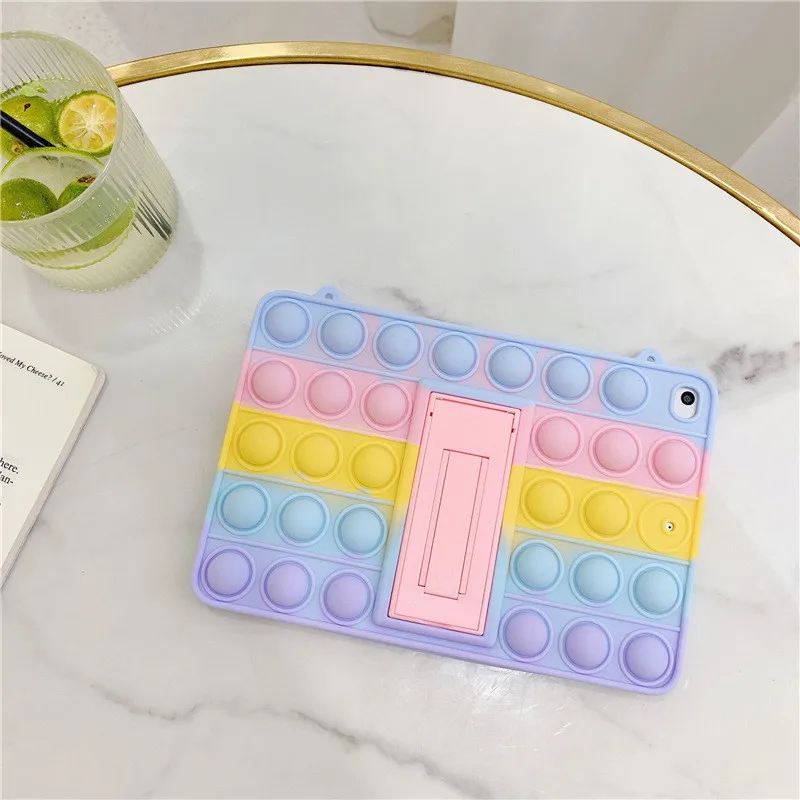 Радужный силиконовый чехол для Ipad Push Pop it Bubble игрушки-антистресса ipad Pro 11 2018 10 2/9 7 дюймов планшета