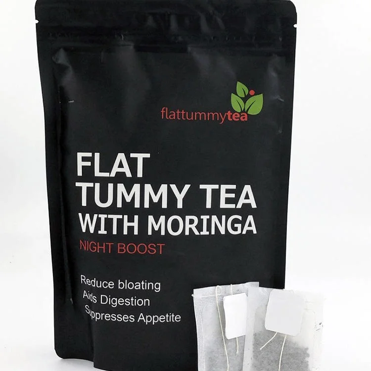Chinese wholesale private label 28 days herbal flat tummy detox tea with moringa slimming fit tea