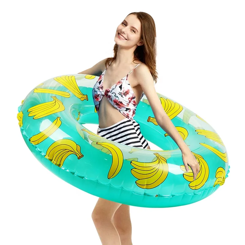 Eco-friendly PVC Banana Swim Ring Tube For Pool
