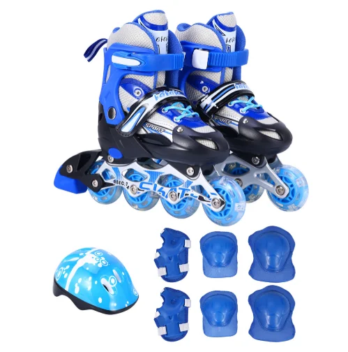 high quality inline kids skates Adjustable Flashing Safe Rollers Skate