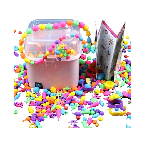 Souptoys бусы 550 шт./компл. подарок для девочек креативный Набор для изготовления ювелирных изделий diy игрушки для детей забавный браслет ожерелье и кольцо