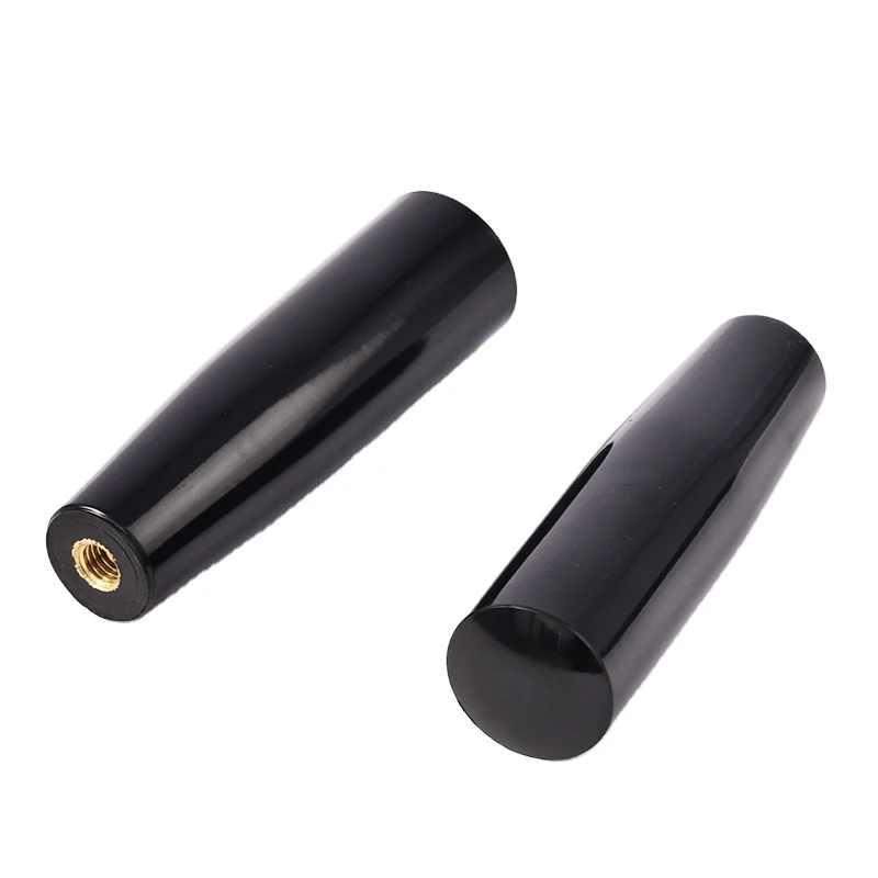 Black color bakelite  Long Tapered Knob Brass Tapered plastic grab Handle cover