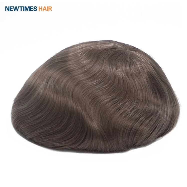Stock ultra thin skin toupee quality virgin human hair invisible replacement systems for men