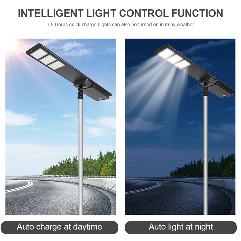ALLTOP High Power SMD Black IP65 Waterproof 300w Highway Road Outdoor Solar LED Street Lights