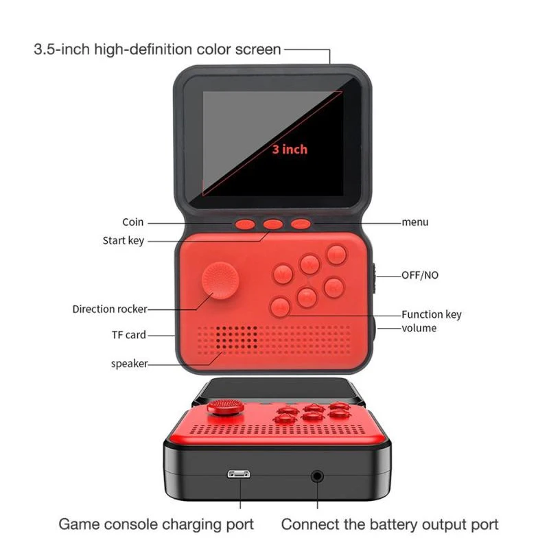 3.5 inch HD Screen 16 Bit Retro Classic 900 in 1 Mini Consola Retro Gameboy for NES GBA SFC MD Sup Power M3 Game