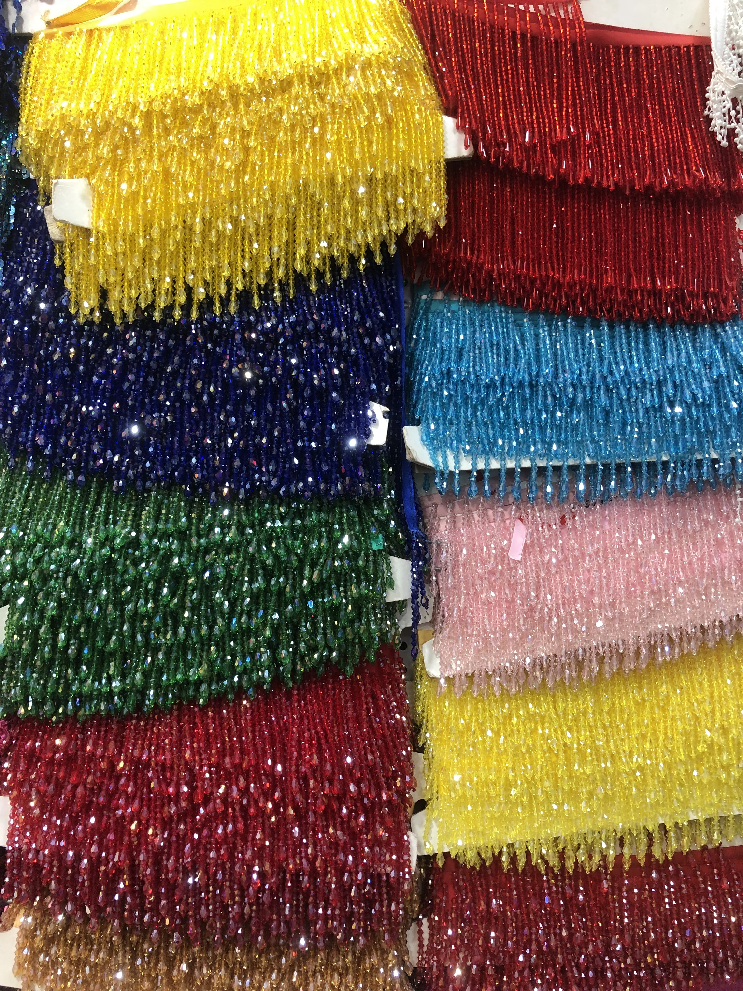 Handmade Dance Dress Colourful Bead Tassel Fringe Trim