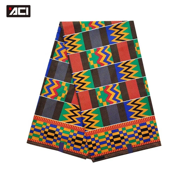 Лидер продаж африканская ткань Kente ACI 6 ярдов/штука Анкара африканские настоящие восковые принты высококачественная с восковым принтом Гана