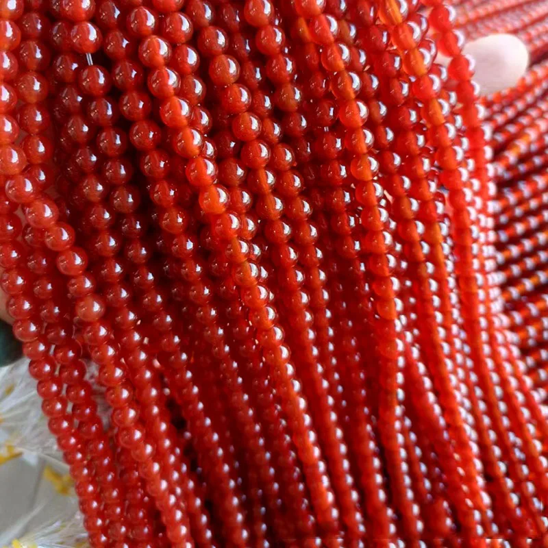4/6/8/10MM Natural Stones Carnelian 8MM Red Onyx Agate Round Loose Stone Beads