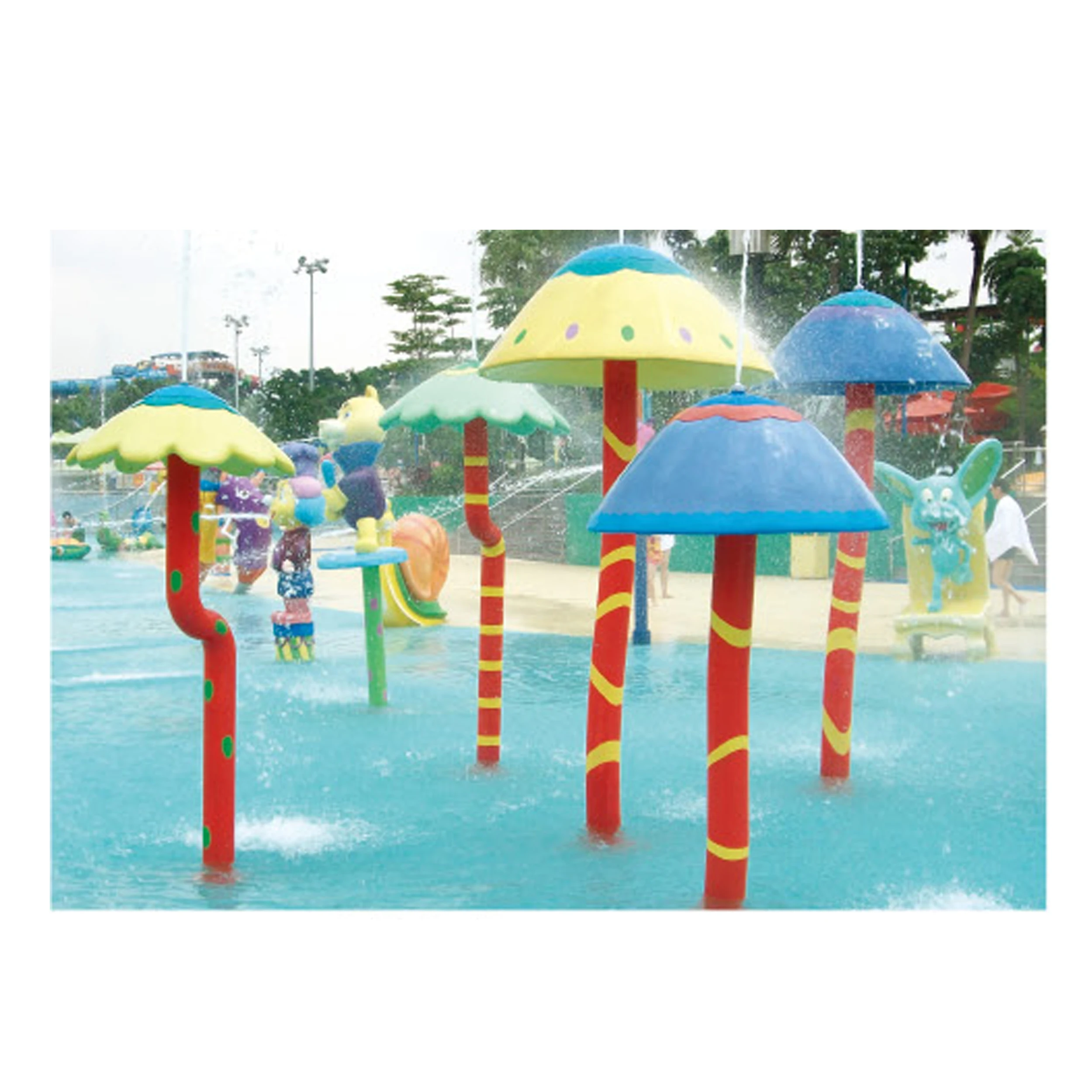 cheap price theme amusement park octopus kids slide pool water sprayer water play equipment for kids