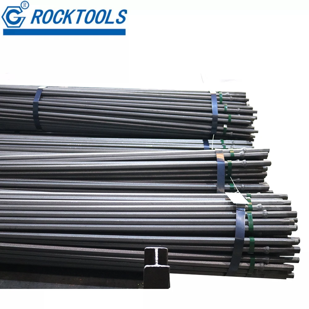 China Drill Rod Taper Manufacturer H22 11 Degree Tapered Drill Rod For Mining Tunneling Exploration