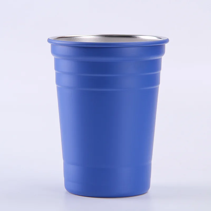 In Stock Quick Delivery Food Grade Stainless Steel Reusable Red Party Cup