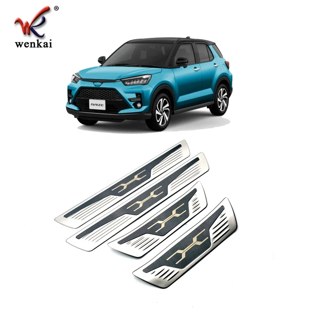 304 Stainless Steel Door Sill Scuff Plate For Toyota Raize A200A/210A 2020 Car Accessories