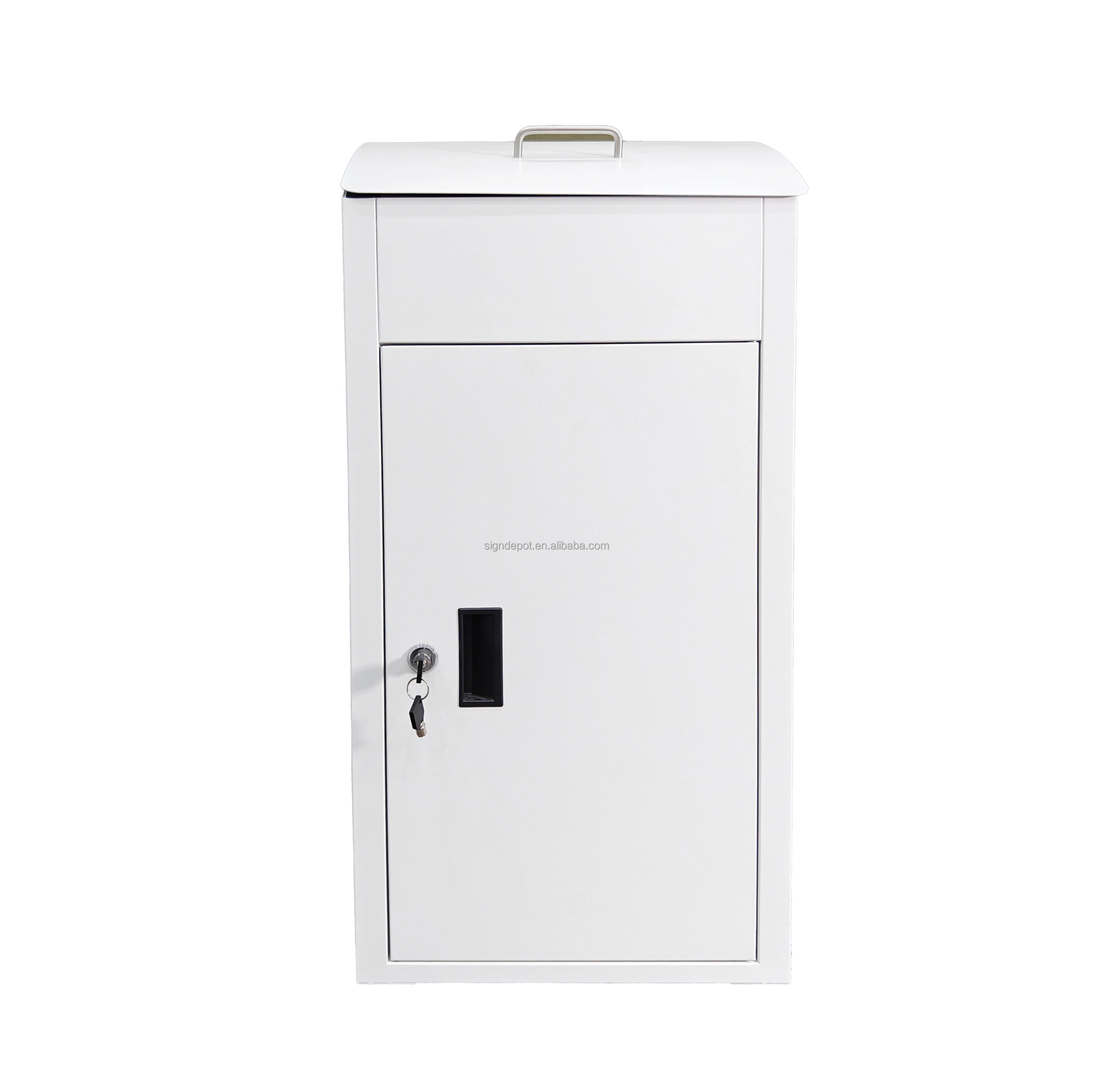 Waterproof Anti-Theft Metal Parcel Box Free-standing Style for Gates and Fences with Lock