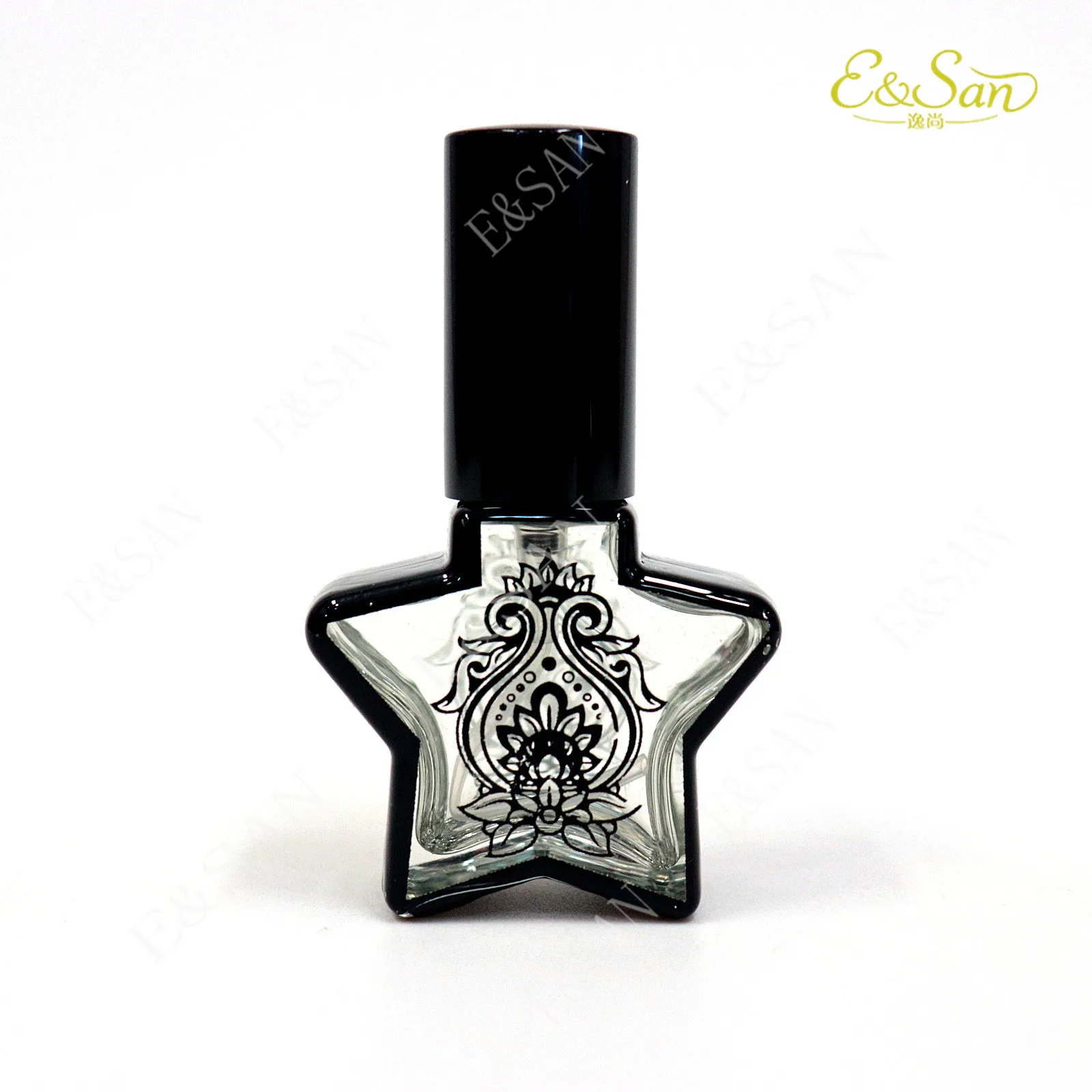 the star shape luxury 7ml mini glass spray perfume bottle in hot sale