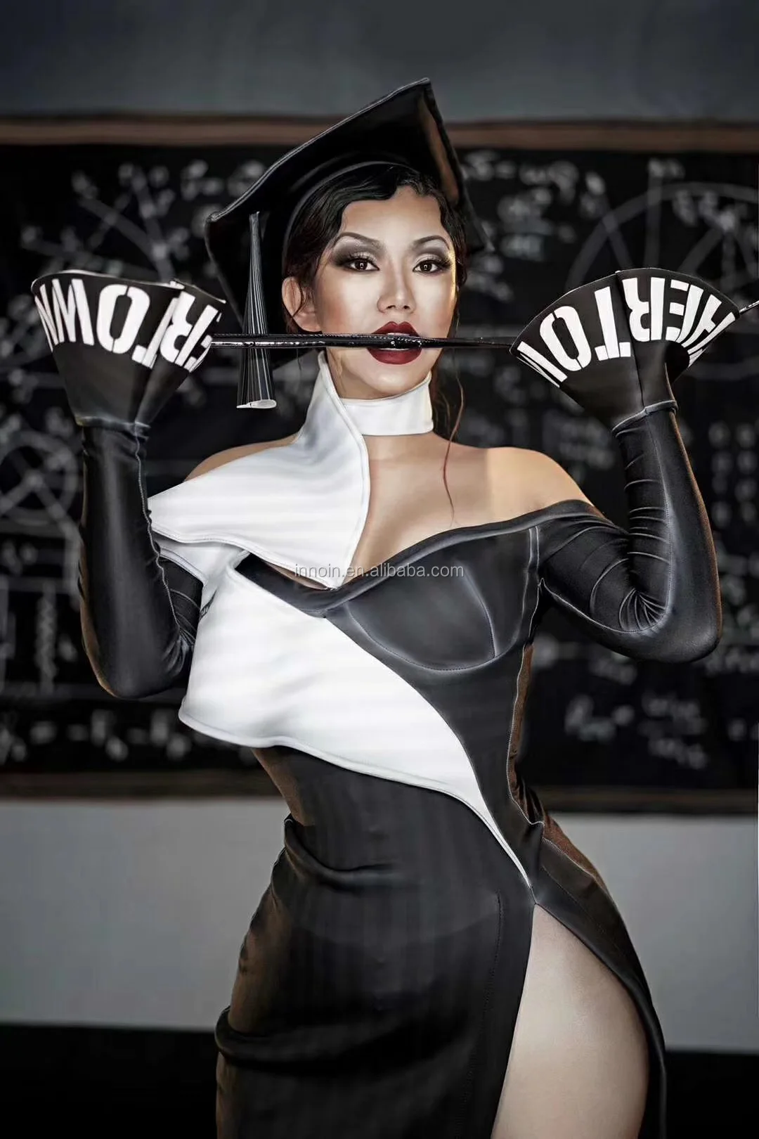 Sexy Female Costumes Singer Nightclub Show DJ Festival Dress Male 3D Muscle Printing Elastic  Bodysuit Club Bar Jumpsuit