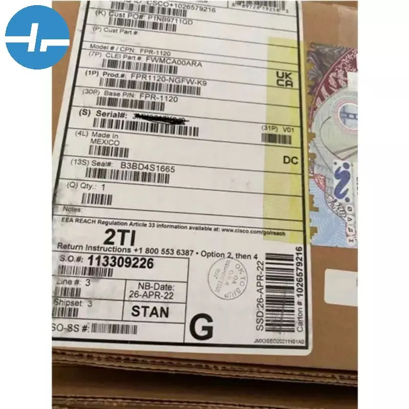 Оригинальный Новый FPR1120-NGFW-K9 огневой мощи 1120 NGFW приспособление 8 x RJ45 интерфейсов 1