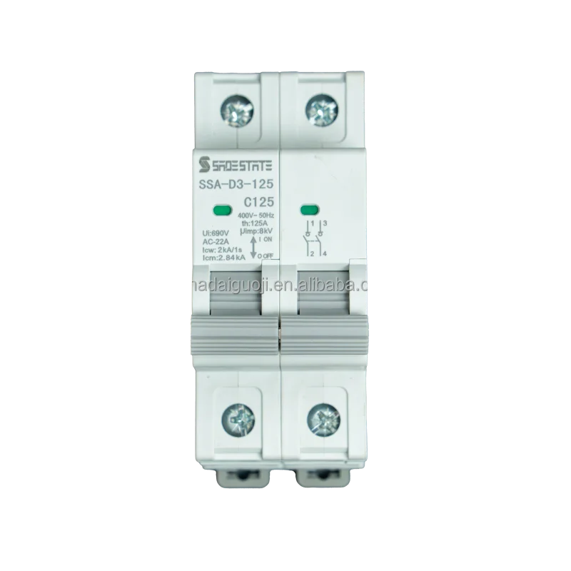 Номинальный ток 20A до 125A главный выключатель 2P китайский производитель переменного тока Mcb Din-рейки