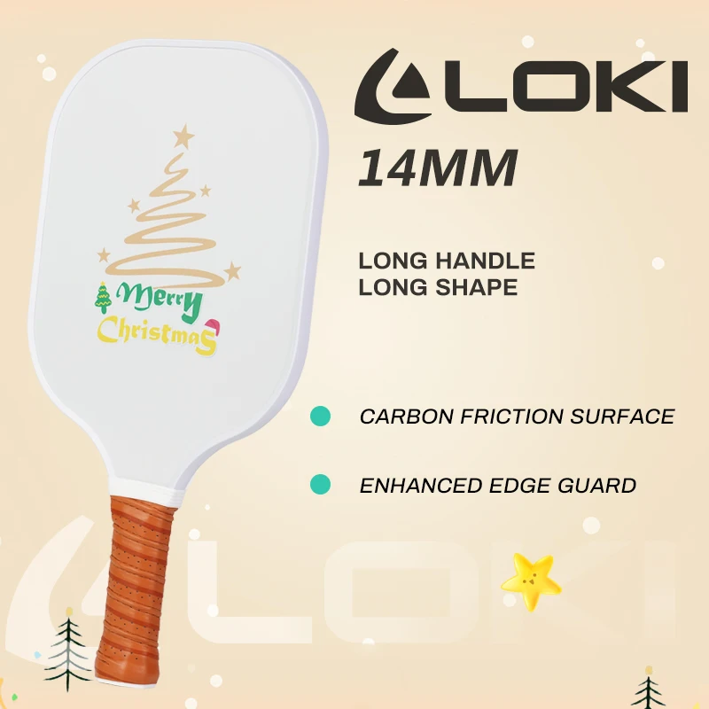 Loki Professional одобренный USAPA Рождественская Лимитированная серия ракетка из углеродного волокна с маринованными шариками