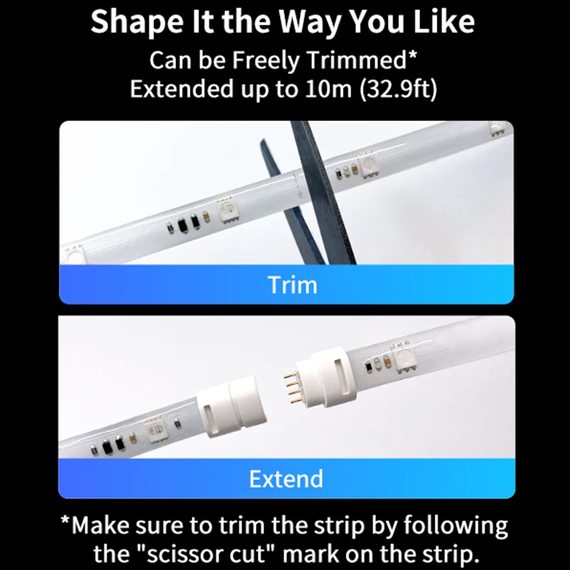 YEELIGHT led light RGBIC strip smart LED light strip tv light smart led strip Game Sync Razer Chroma Homekit Support App Control