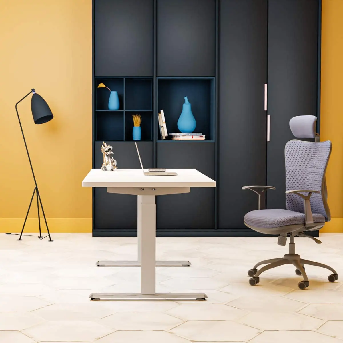 Superior Quality Height Electric Lift Table Healthy Automatic Office uplift Desk Frame Wiht Lift Mechanism (only frame)