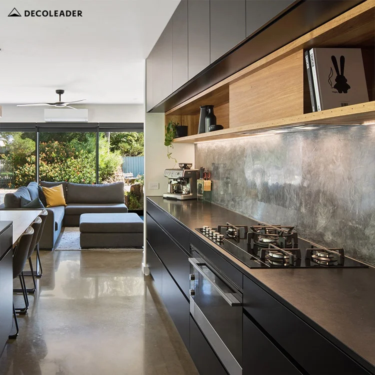 Good Price Luxury Simple Design Matt Finish Complete European Kitchen Cabinet Modern Coffee Custom Kitchen Island